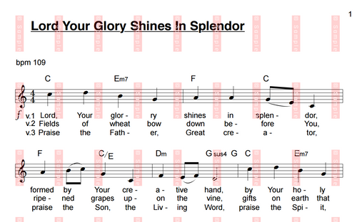 Lord Your Glory Shines In Splendor -  Kirsty Woods (Sheet Music)
