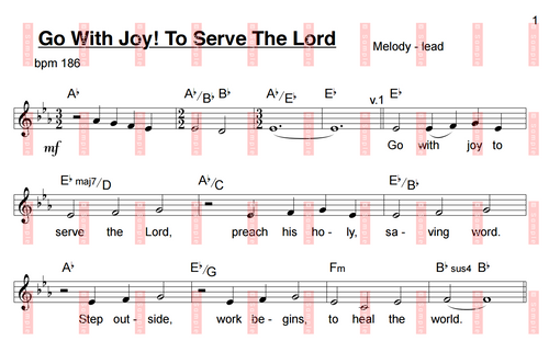 Go With Joy! To Serve The Lord – Kirsty Woods (Sheet Music)