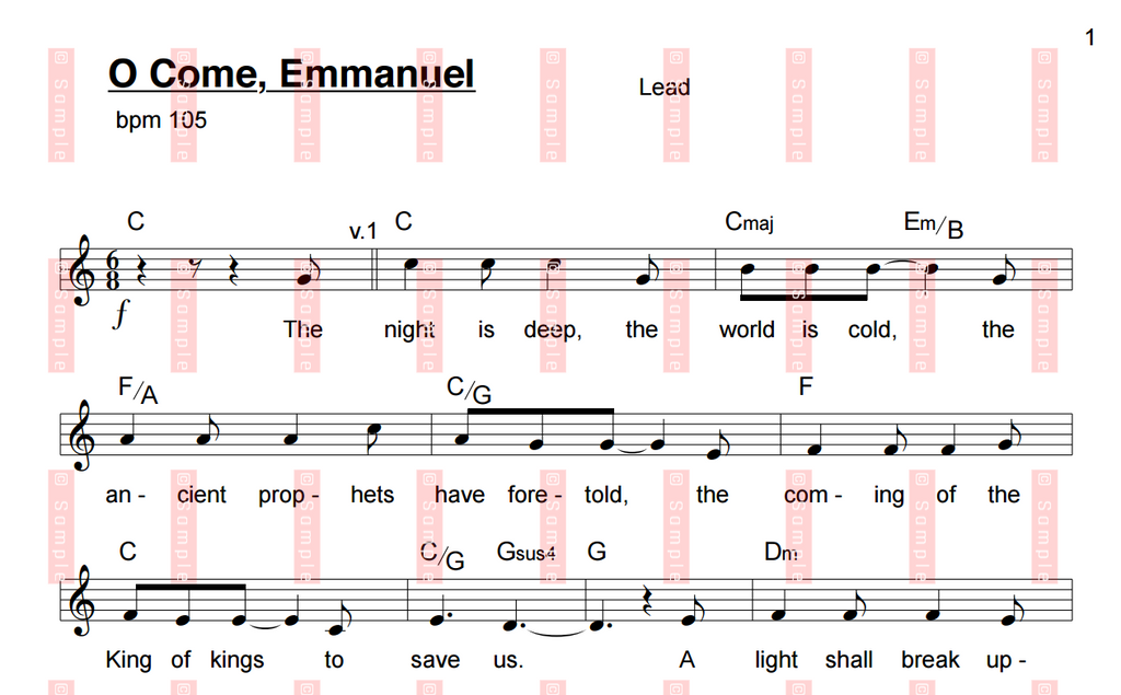 O Come, Emmanuel -  Kirsty Woods (Sheet Music)