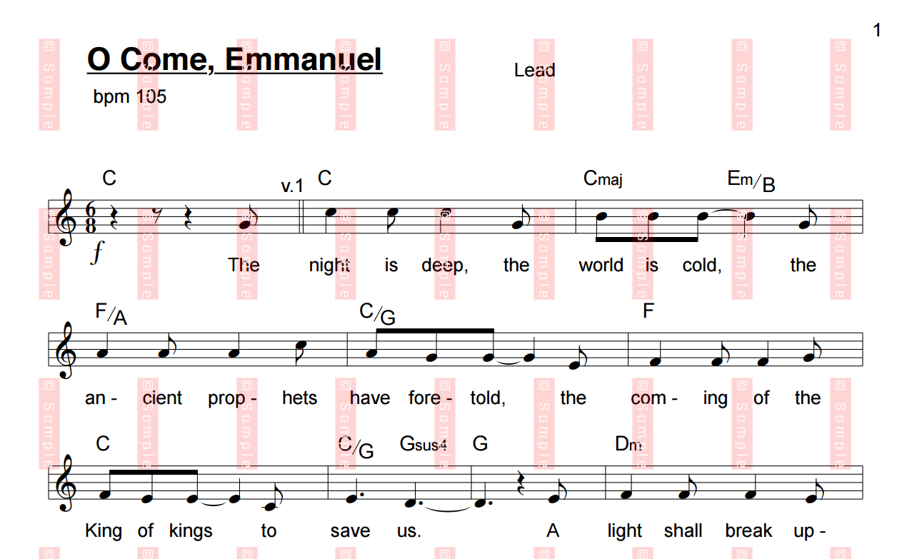 O Come, Emmanuel -  Kirsty Woods (Sheet Music)