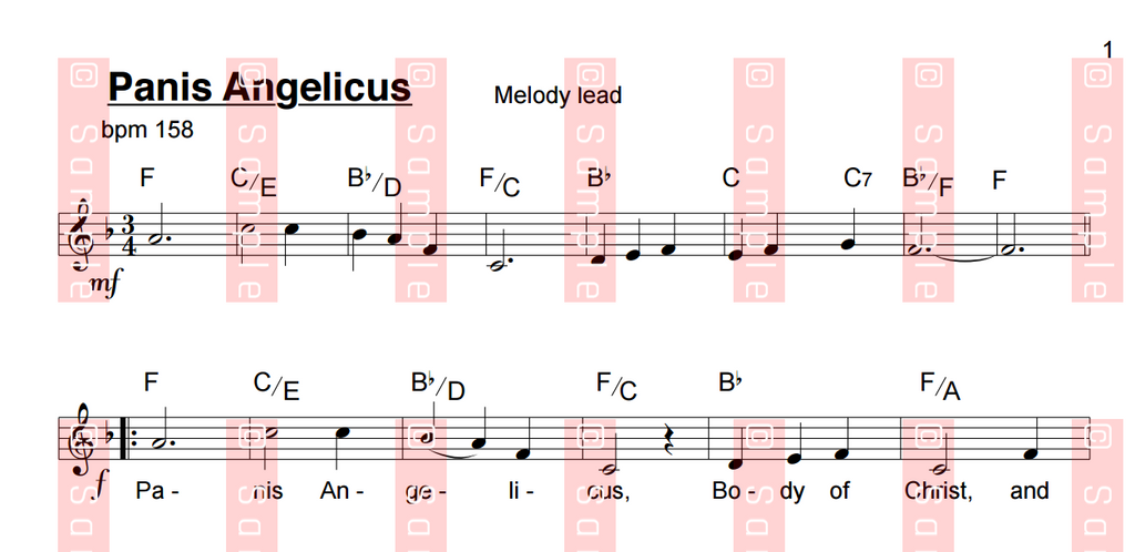 Panis Angelicus -  Kirsty Woods (Sheet Music)