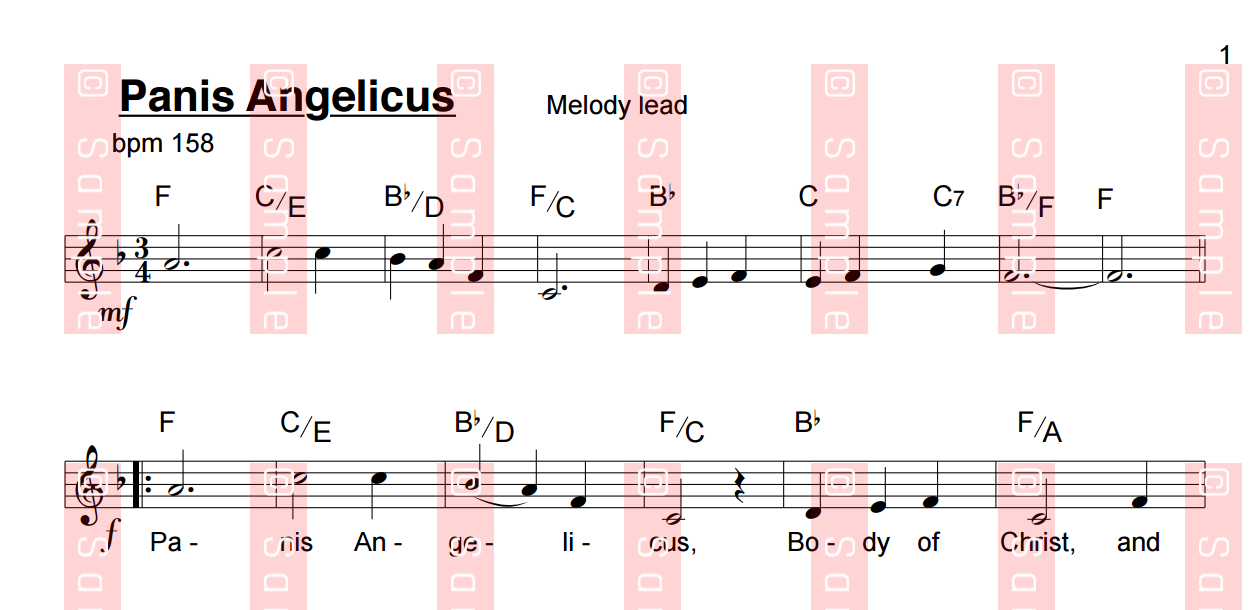 Panis Angelicus -  Kirsty Woods (Sheet Music)