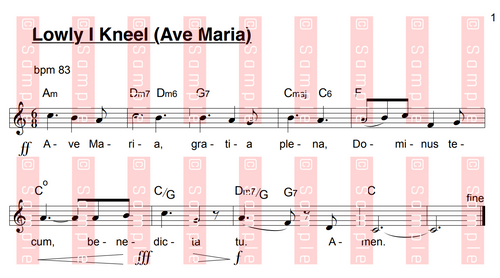 Lowly I Kneel - Kirsty Woods (Sheet Music)