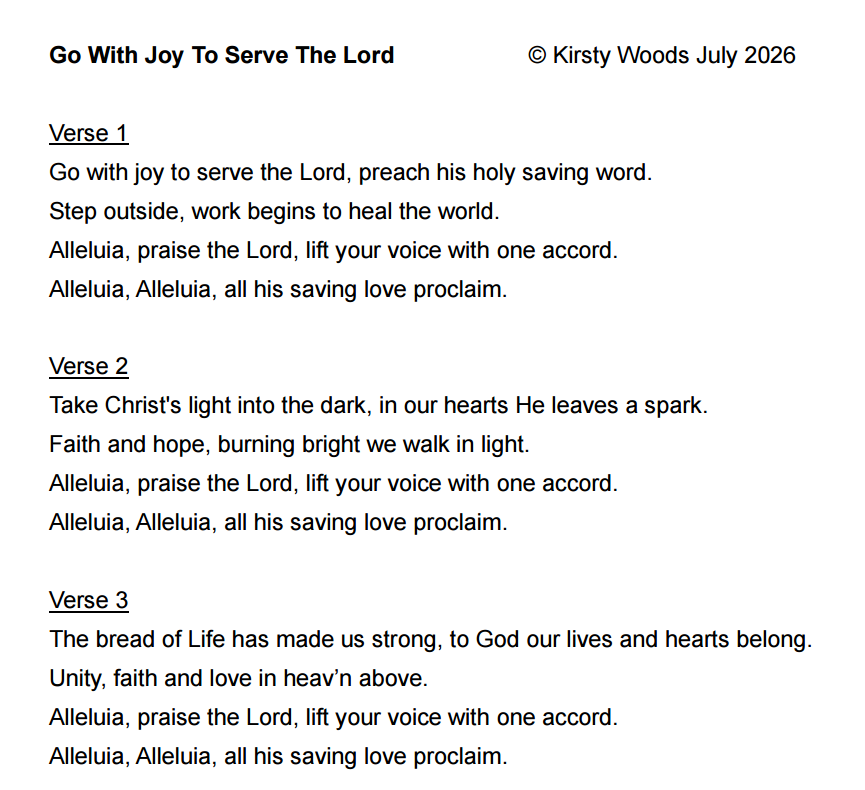 Go With Joy! To Serve The Lord